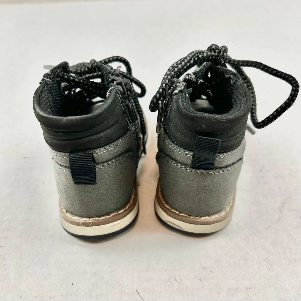 The Children Place Grey Zip/Tie Boots